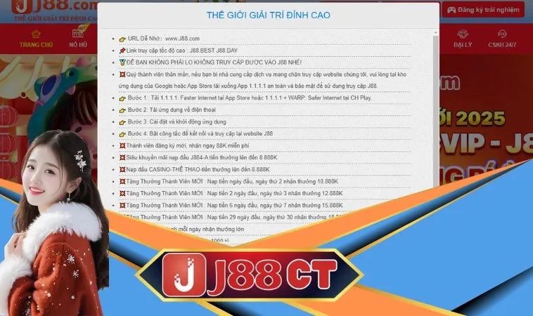 Biết cách vào J88 khi bị chặn hội viên có thể thỏa sức tham gia trò hay tại nhà cái Biết cách vào J88 khi bị chặn hội viên có thể thỏa sức tham gia trò hay tại nhà cái